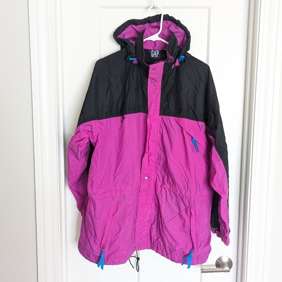 Gap Vintage 90's Windbreaker - Pink and Black - women's XL - Picture 1 of 3